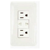 Omni P3-EG/EU/EG-PK 2 pc Convenience Outlet with Ground & Universal Outlet with Safety Shutter in Plate (Flush Type) | Omni by KHM Megatools Corp.