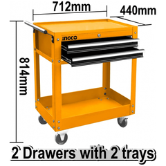 Ingco HPTCT021 Tool Cart (2 Drawer with 2 Trays) - KHM Megatools Corp.