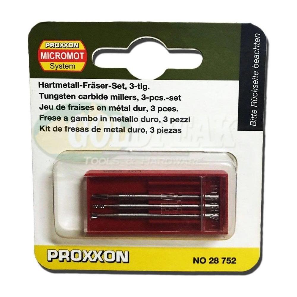 Proxxon 28-752 Tungsten Carbide Miller (3 pcs) - Goldpeak Tools PH Proxxon