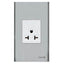 Omni SP1-WA-PK Aircon Tandem Outlet in Stainless Plate 20A (Wide Series) | Omni by KHM Megatools Corp.