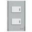 Omni SP2-S14-PK 2pc 1-Way Illuminated Switch in Stainless Plate 16A (Wide Series) | Omni by KHM Megatools Corp.