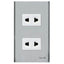 Omni SP2-WU-PK Universal Outlet in Stainless Plate 16A (Wide Series) | Omni by KHM Megatools Corp.