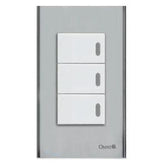 Omni SP3-S14-PK 3pc 1-Way Illuminated Switch in Stainless Plate 16A (Wide Series) | Omni by KHM Megatools Corp.