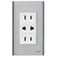 Omni SP3-WR/WU/WR-PK 2pc Regular Convenience Outlet & Universal Outlet in Stainless Plate (Wide Series) | Omni by KHM Megatools Corp.