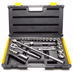 Stanley 86-589 1/2" Drive Socket Wrench Set 25pcs (10-32mm) 6pts - KHM Megatools Corp.