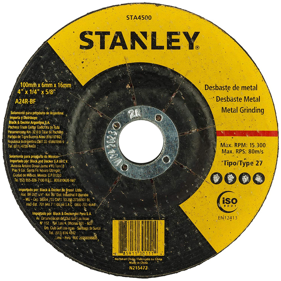 Stanley STA4500 Grinding Disc T27 4" | Stanley by KHM Megatools Corp.