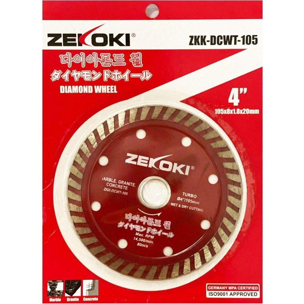Zekoki ZKK-DCWT-105 Diamond Cut Off Wheel 4" Turbo - KHM Megatools Corp.