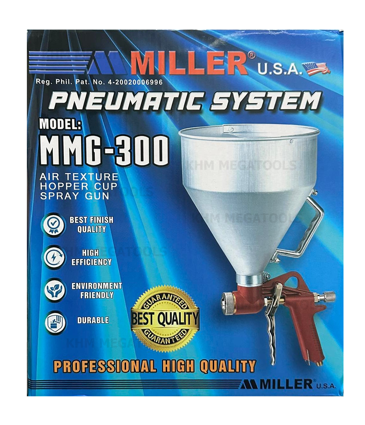 Miller MMG 300 Mortar Gun Air Texture Hopee Cup Spray Gun