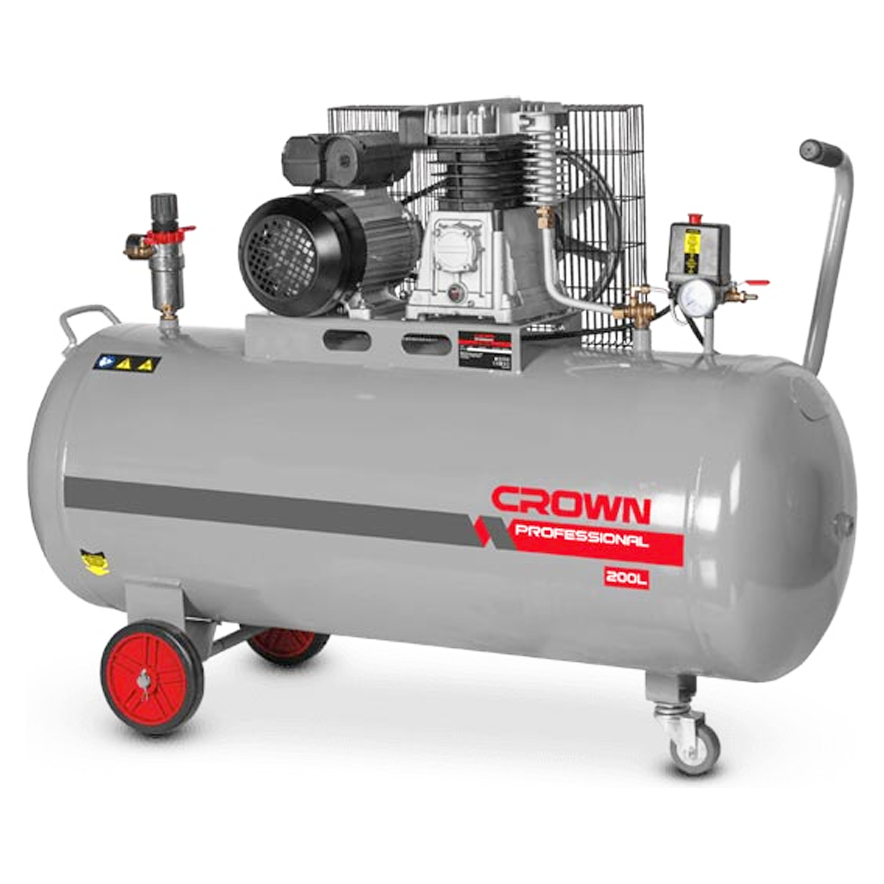 Crown CT36032 Air Compressor Belt-Driven 8Bar 200L | Crown by KHM Megatools Corp. Main image