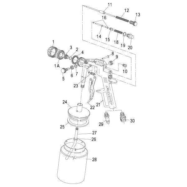 GAV 162B Paint Spray Gun Sunction Type Secondary image