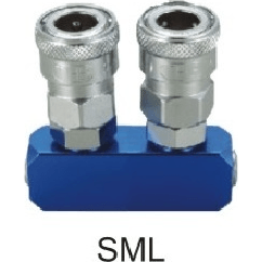THB SML Quick Coupler - Manifold / Multi Coupling (Straight 2-Way) | THB by KHM Megatools Corp. Main image