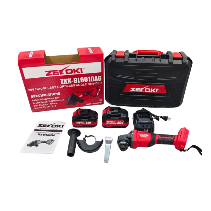 Zekoki ZKK-BL6010AG Brushless Cordless Angle Grinder 4" 20V [Kit]
