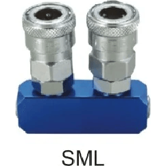 OSK GN2-SML Quick Coupler - Manifold / Multi Coupling (Straight 2-Way) - KHM Megatools Corp. Main image