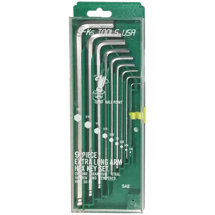 S-Ks 9pcs. Extra Long Arm Ball Point Hex Allen Wrench Set | SKS by KHM Megatools Corp. Main image