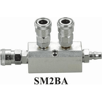 THB SM2BA Quick Coupler - Manifold / Multi Coupling (Straight 2-Way) [High Flow] | THB by KHM Megatools Corp. Main image
