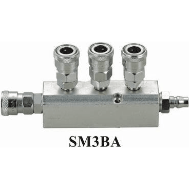 THB SM3BA Quick Coupler - Manifold / Multi Coupling (Straight 3-Way) [High Flow] | THB by KHM Megatools Corp. Main image