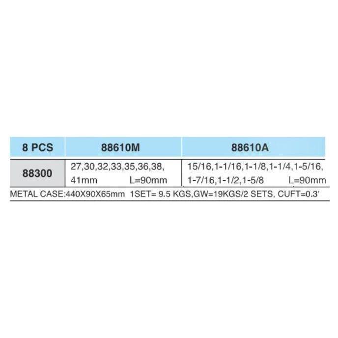 Hans 88610 1" Drive Impact Deep Socket Wrench Set | Hans by KHM Megatools Corp.