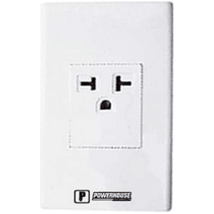 Powerhouse Electric 1 Gang Plate w/ Aircon Outlet - KHM Megatools Corp. Main image