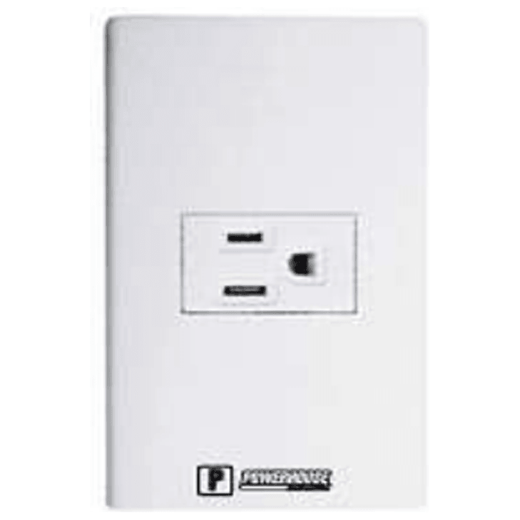Powerhouse Electric 1 Gang Plate w/ Regular Convenience Outlet - KHM Megatools Corp. Main image