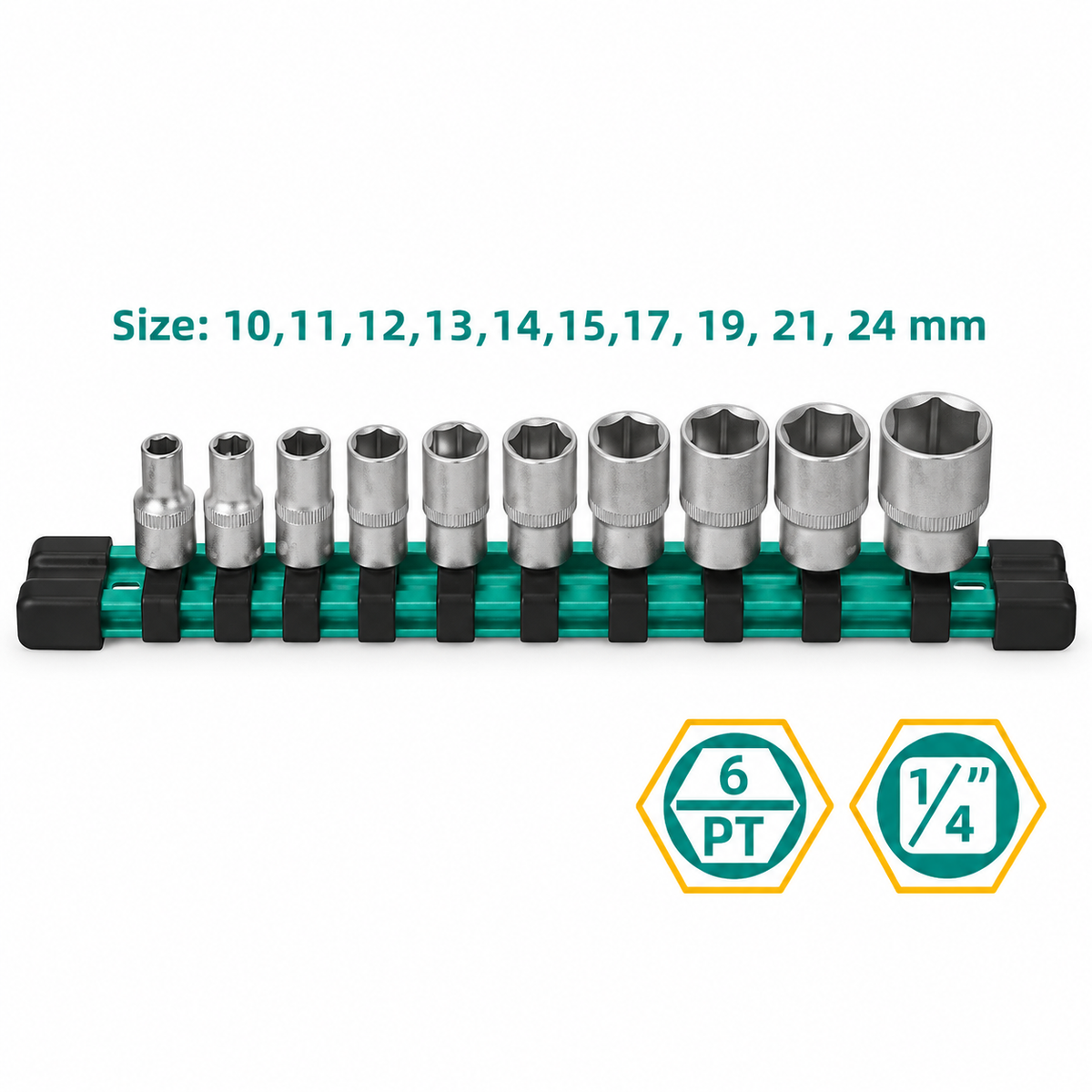 DCA A03E4405 Socket Wrench Set 10Pcs 1/2" Dr. - ToolsSavvy.ph Main image