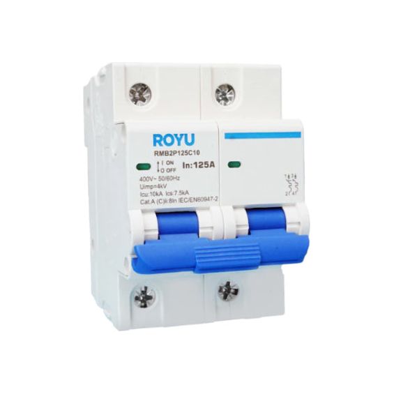 Royu 10kA (2P 3 Modules) Miniature Circuit Breakers (DIN) Rail Type) | Royu by KHM Megatools Corp. Main image