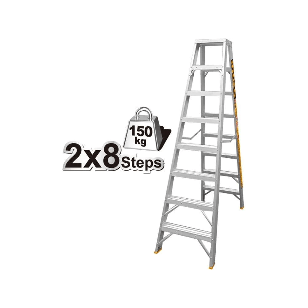 Ingco Double Sided Aluminum A-type Ladder - KHM Megatools Corp.