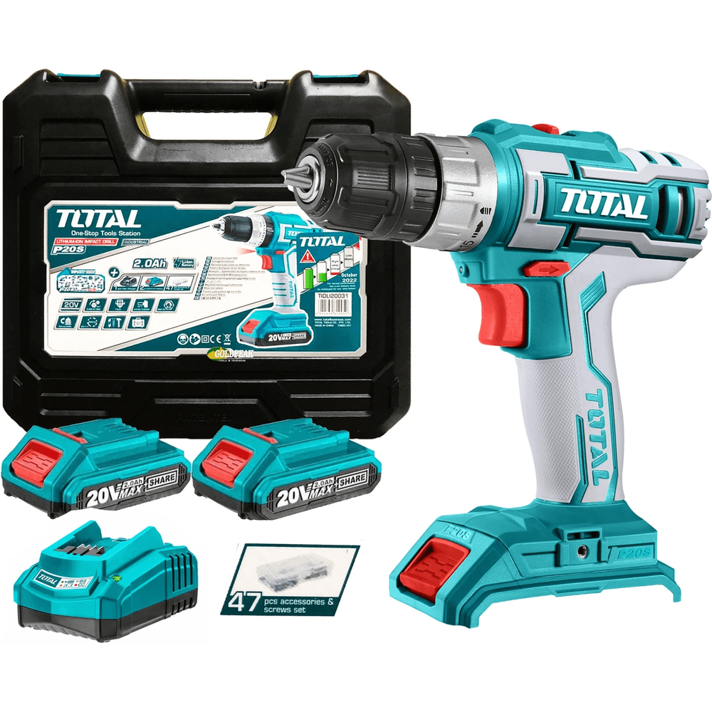 Total TIDLI20031 20V Cordless Hammer Drill | Total by KHM Megatools Corp.