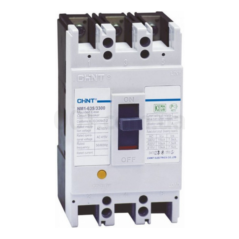 Chint NM1-63S/3300 Moulded Case Circuit Breaker (Type S-3 Pole MCCB) | Chint by KHM Megatools Corp. Main image