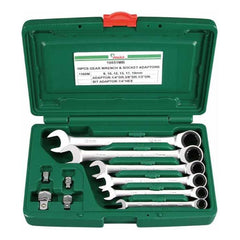 Hans 16651MB Combination Ratchet Box Wrench Set with Adaptors (8-19mm) - KHM Megatools Corp.