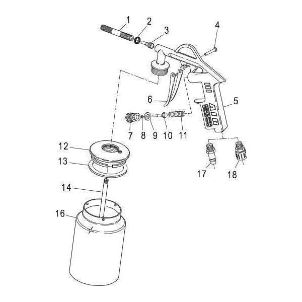 GAV 166A Pneumatic Sandblasting Gun Secondary image