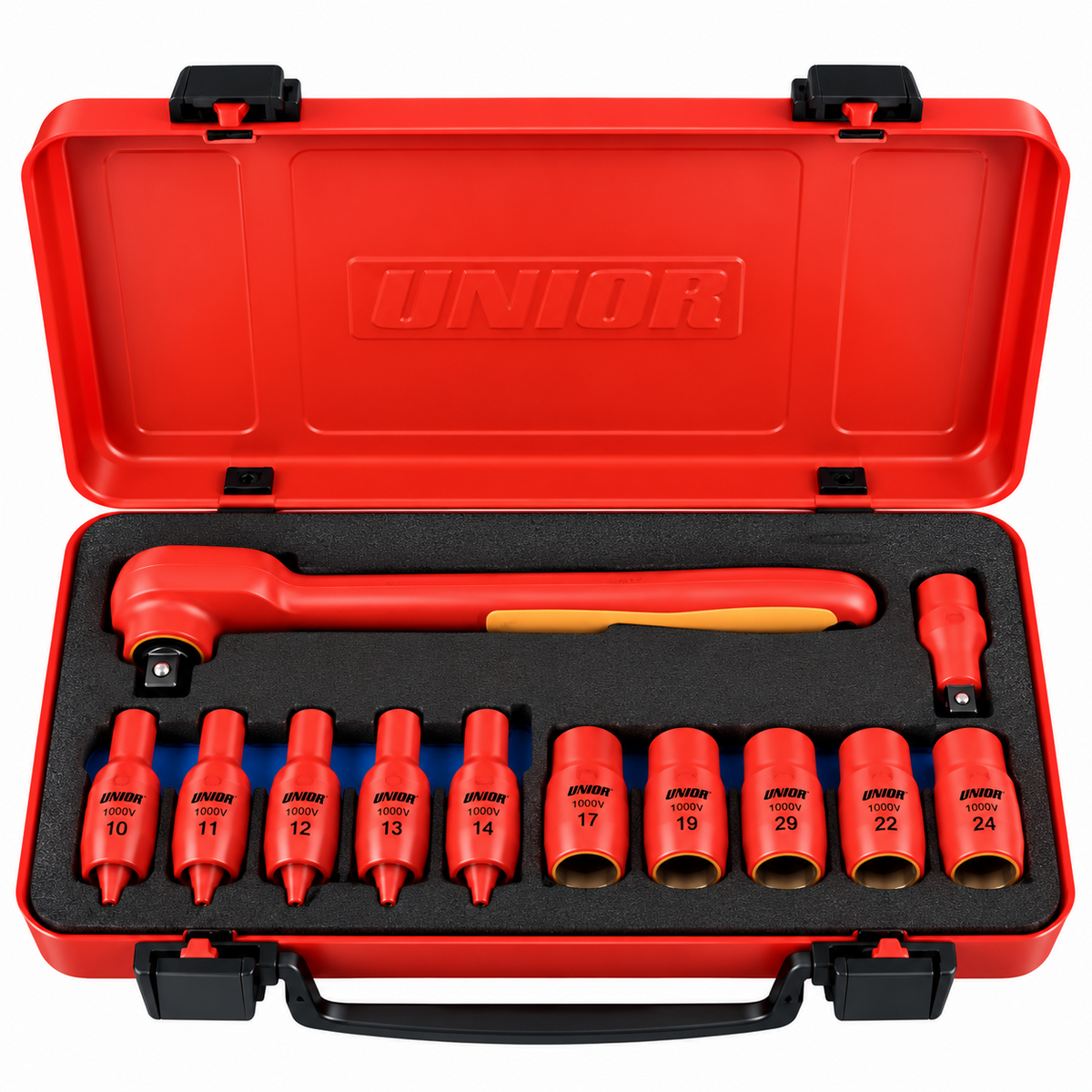 Unior 190VDE6P Insulated Socket Wrench Set 1/2" Dr. 1000V