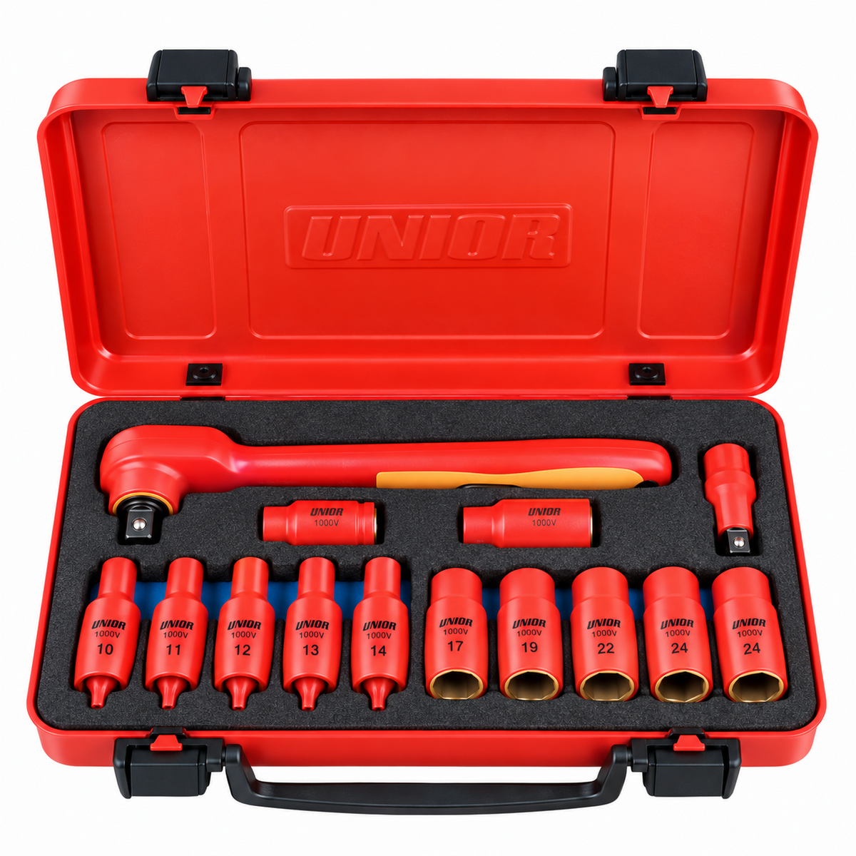 Unior 190VDE6P Insulated Socket Wrench Set 1/2" Dr. 1000V