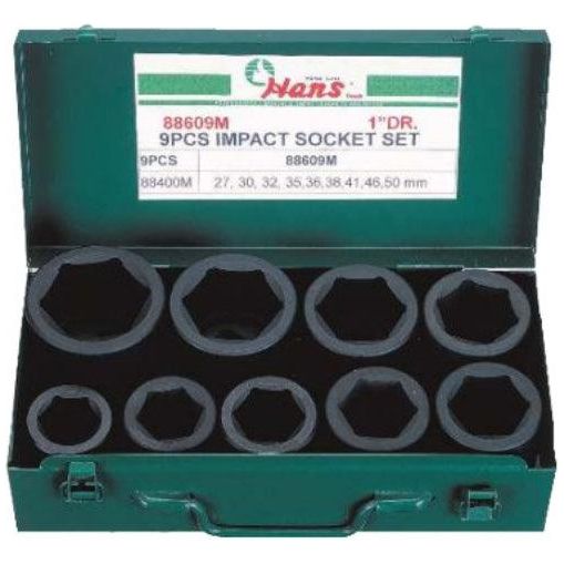 Hans 88609 1" Drive Impact Socket Wrench Set | Hans by KHM Megatools Corp. Main image