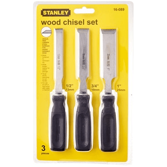 Stanley 16-089 Wood Chisel Set Black Handle (3pcs) - KHM Megatools Corp. Main image