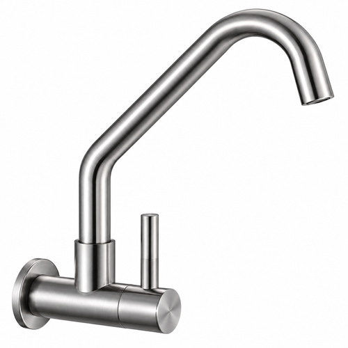 Meco 2365-SST Stainless Steel 304 Lever Handle Wallmount Faucet 1/2"
