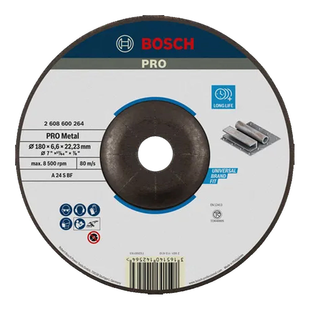 Bosch PRO 7-inch Grinding Disc for Metal - 6.6mm (2608600264) - ToolsSavvy.ph Main image
