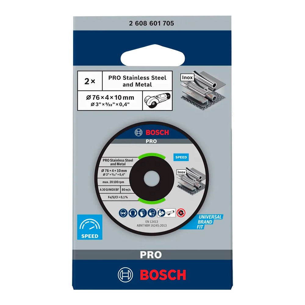Bosch PRO 76mm Grinding Disc for Inox - 4mm (2608601705) Secondary image