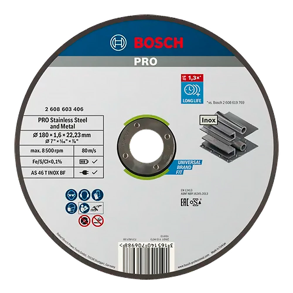Bosch PRO 7-inch Cutting Disc for Metal - INOX 1.6mm (2608603406) - ToolsSavvy.ph Main image