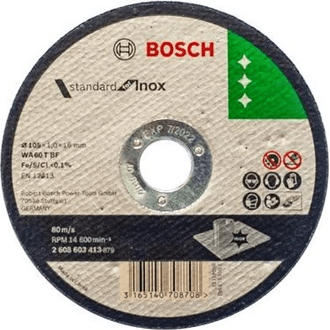 Bosch Cut Off Wheel 4" Standard for INOX WA60TBF | Bosch by KHM Megatools Corp. Main image