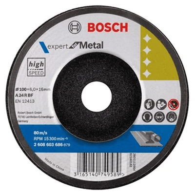 Bosch Grinding Disc 4" Expert for Metal (2608603686) | Bosch by KHM Megatools Corp.