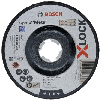 Bosch X-Lock Grinding Disc  5" Expert for Metal (2608619259) | Bosch by KHM Megatools Corp. Main image