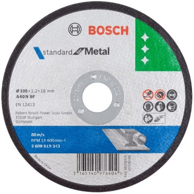 Bosch Cut Off Wheel 4" Standard for Metal A60NBF | Bosch by KHM Megatools Corp. Main image