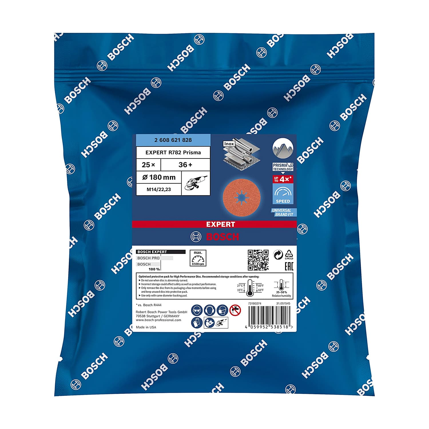 Bosch EXPERT R782 X-Lock 125mm Prisma Ceramic For Metal 125mm - ToolsSavvy.ph