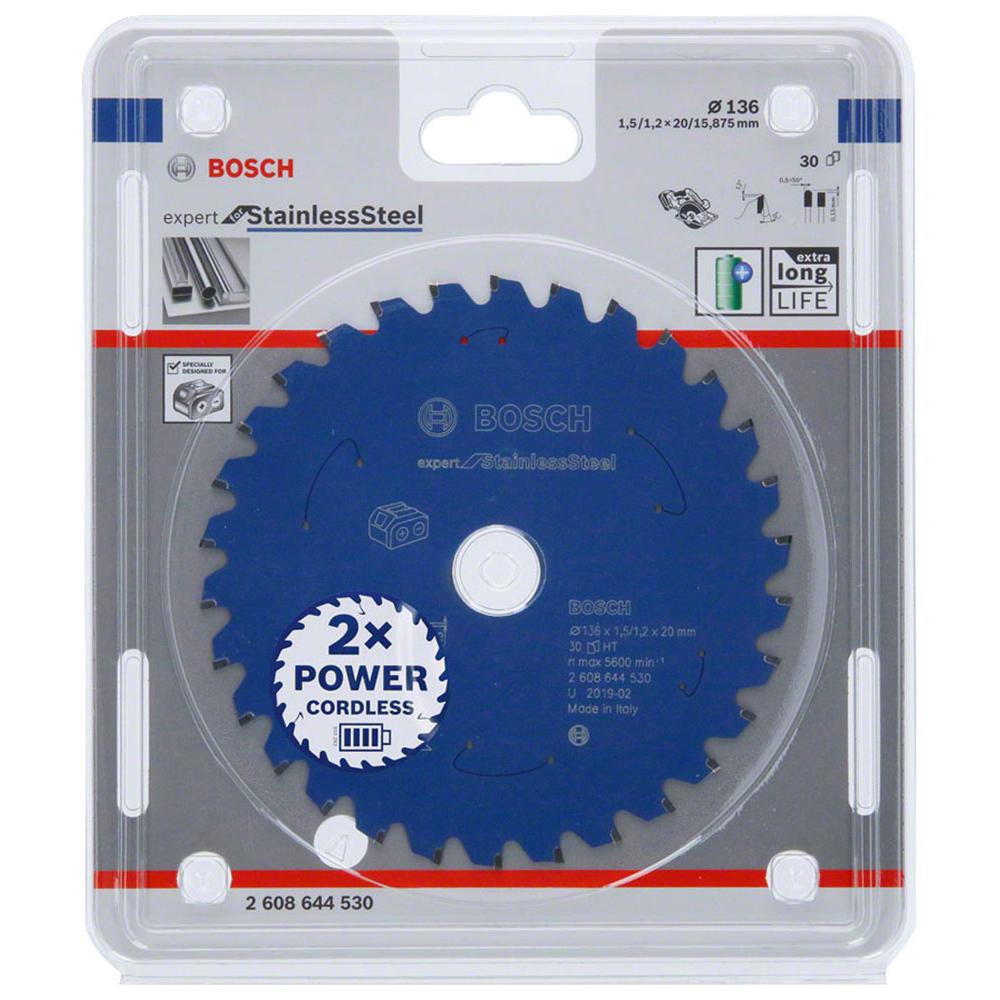 Bosch Expert Circular Saw Blade for Stainless 136mm x 30T  (2608644530) | Bosch by KHM Megatools Corp.