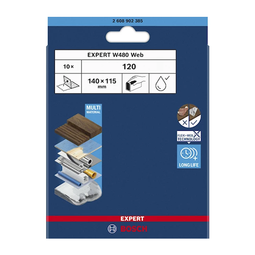 Bosch EXPERT W480 Web Sanding Sheet 10pcs
