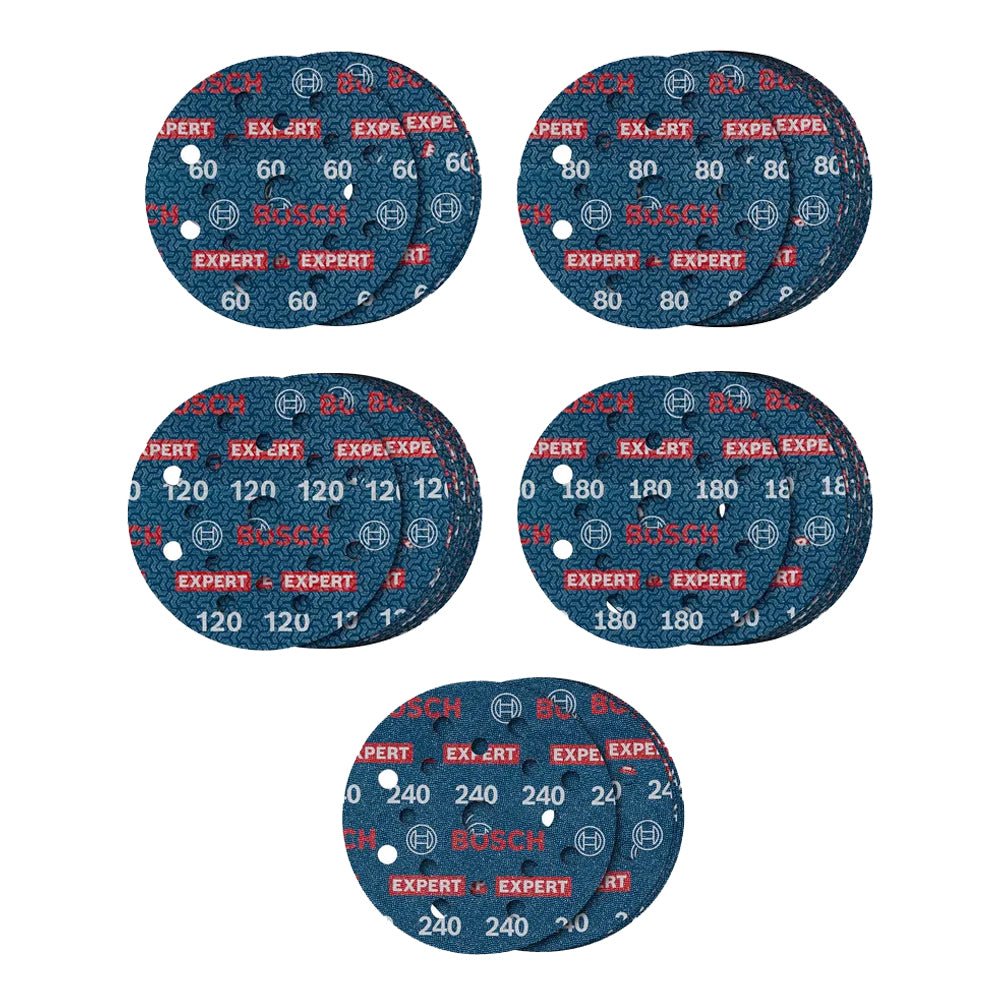 Bosch EXPERT ExO780 125mm Sanding Disc Assortment 55 pcs / box (2608902429)