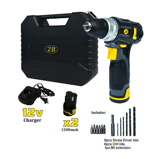 2B PT-CD12 Cordless Driver Drill 12v - ToolsSavvy.ph