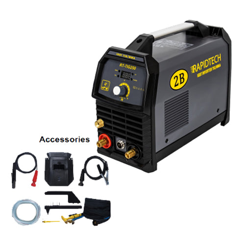 2B RT-TIG250 IGBT Inverter TIG/MMA Welding Machine (Rapidtech Series) - ToolsSavvy.ph Main image