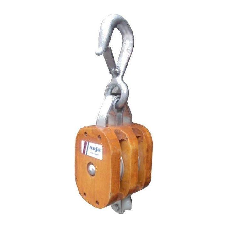 Anja PU42 Regular Wood Pulley Block - Hook Type Secondary image