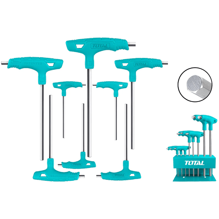 Total THHW80816 8pcs T-Handle Hex Allen Wrench Set - KHM Megatools Corp.